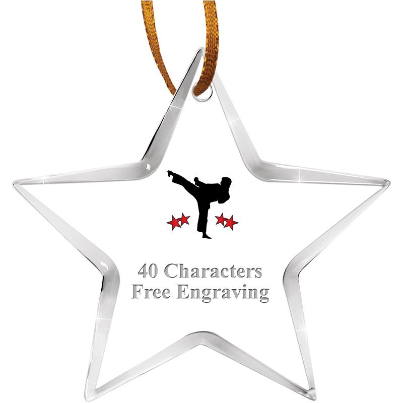 3 1/2" STAR ACRYLIC ORNAMENT