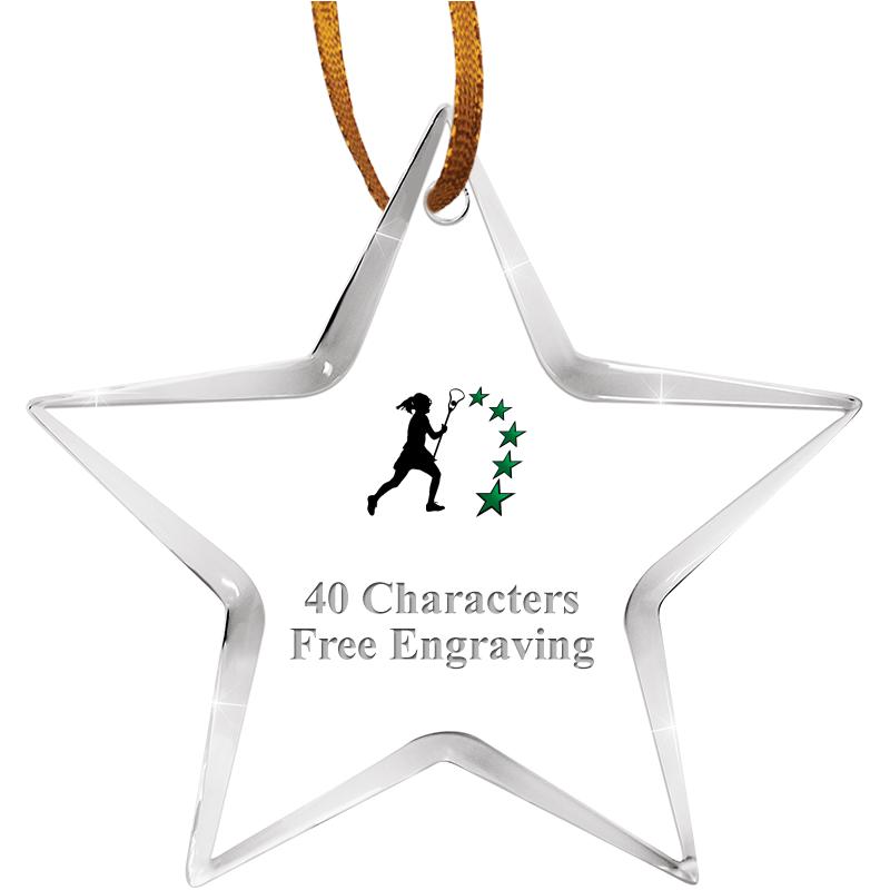 3 1/2" STAR ACRYLIC ORNAMENT