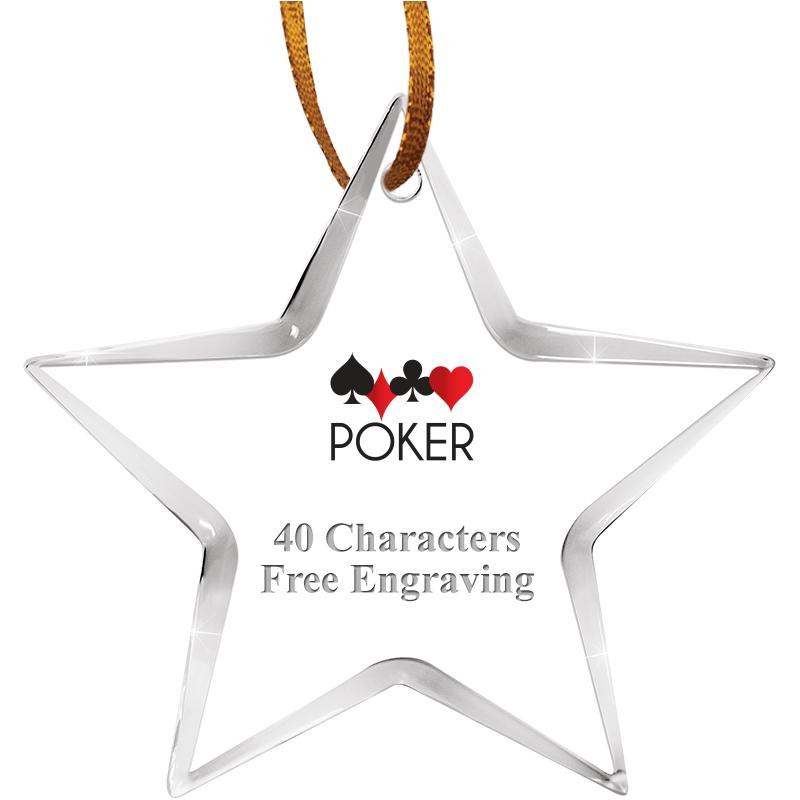 3 1/2" STAR ACRYLIC ORNAMENT