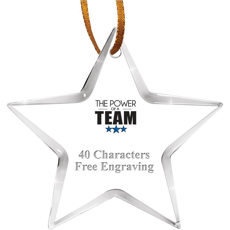 3 1/2" STAR ACRYLIC ORNAMENT