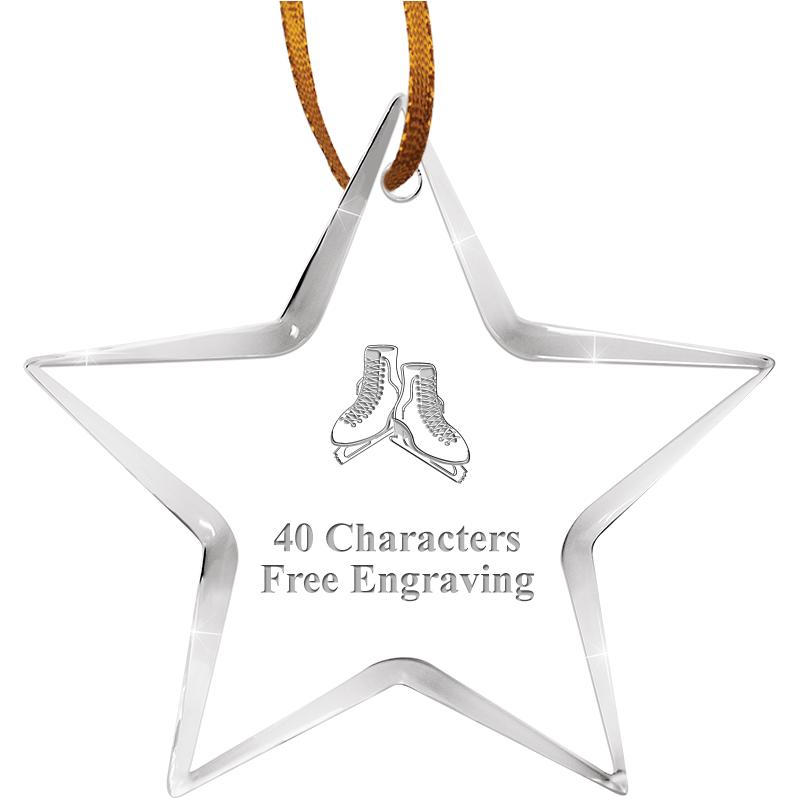 3 1/2" STAR ACRYLIC ORNAMENT