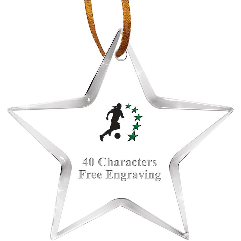 3 1/2" STAR ACRYLIC ORNAMENT