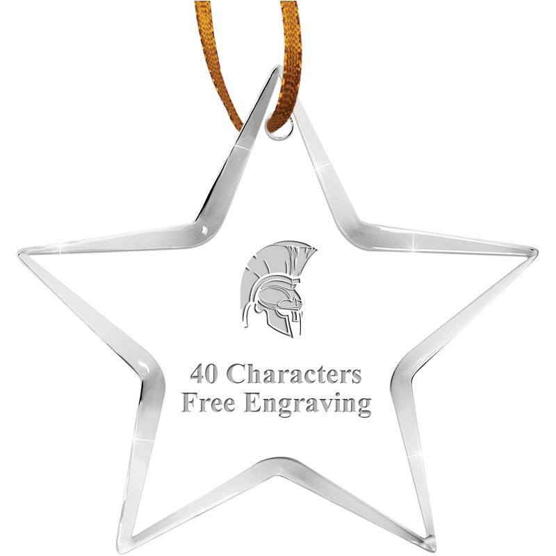 3 1/2" STAR ACRYLIC ORNAMENT