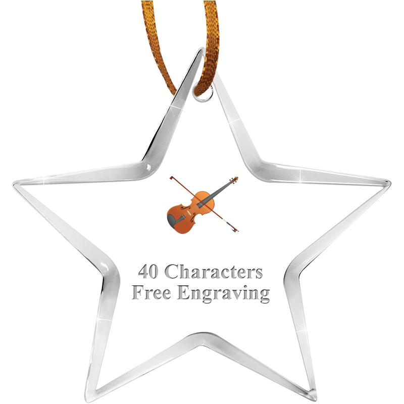 3 1/2" STAR ACRYLIC ORNAMENT