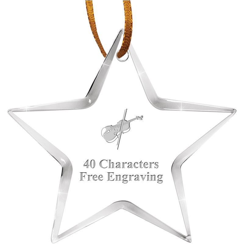 3 1/2" STAR ACRYLIC ORNAMENT