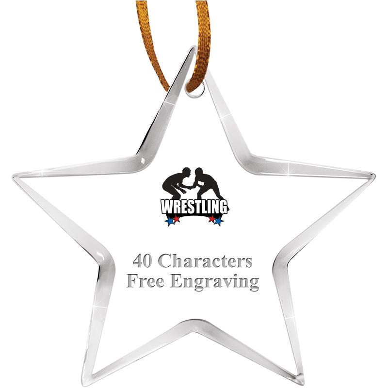 3 1/2" STAR ACRYLIC ORNAMENT