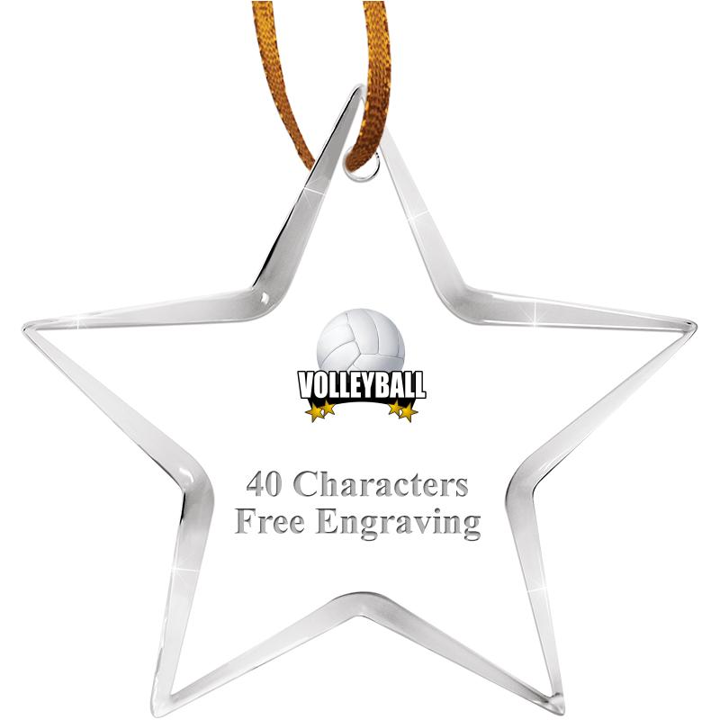 3 1/2" STAR ACRYLIC ORNAMENT
