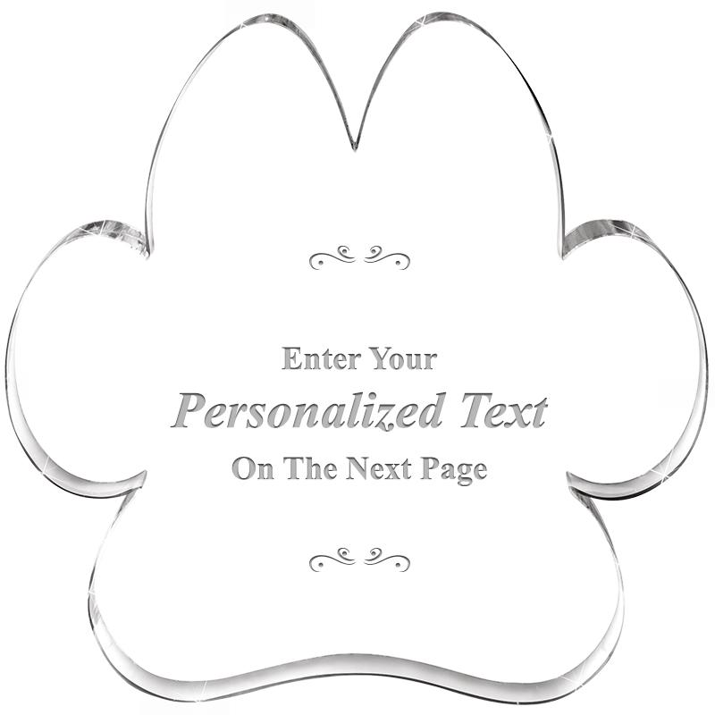 5.8" PAW PRINT ACRYLIC