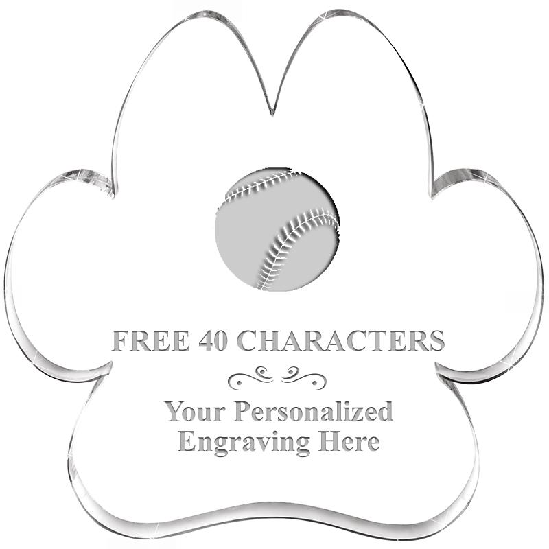 5.8" PAW PRINT ACRYLIC