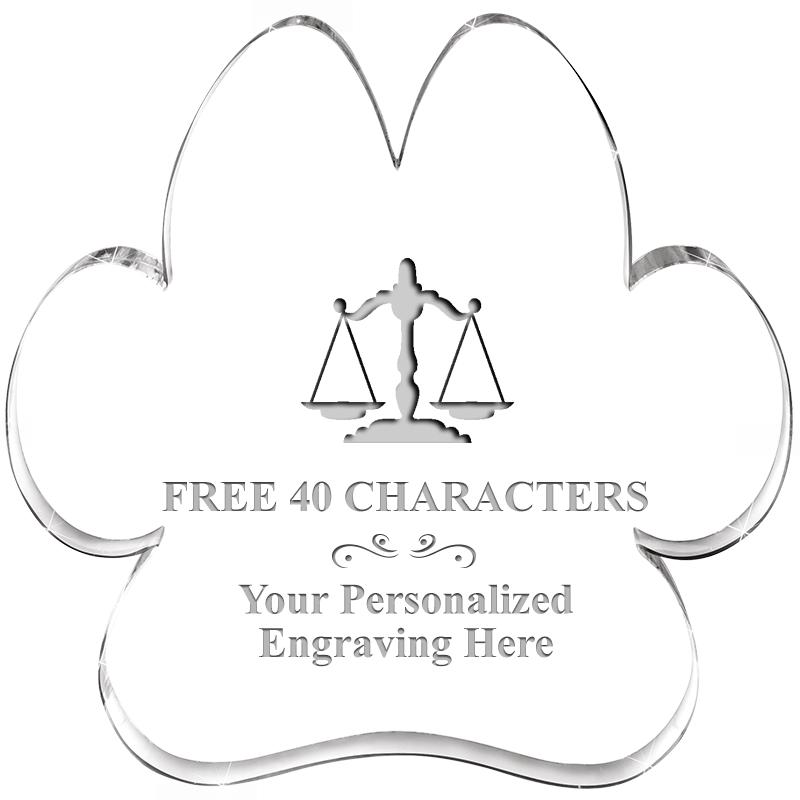 5.8" PAW PRINT ACRYLIC