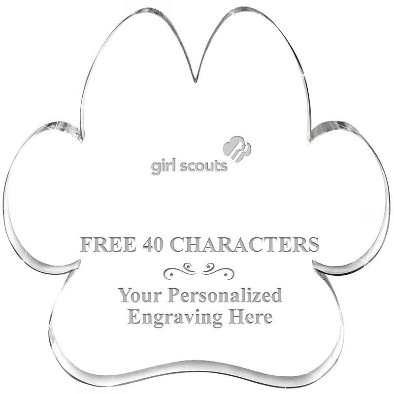 5.8" PAW PRINT ACRYLIC