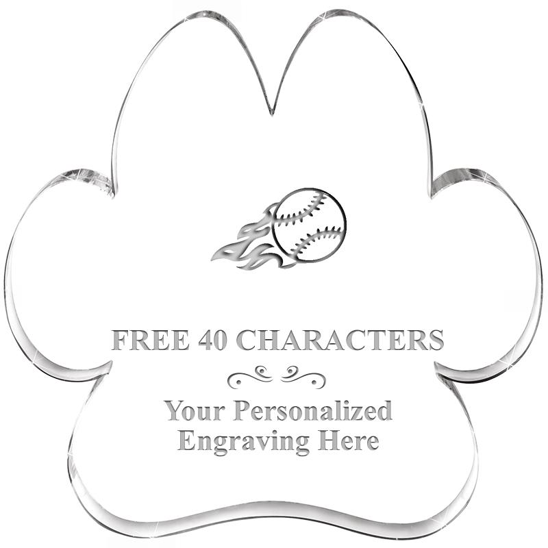 5.8" PAW PRINT ACRYLIC