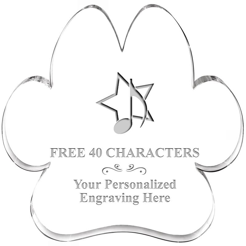 5.8" PAW PRINT ACRYLIC