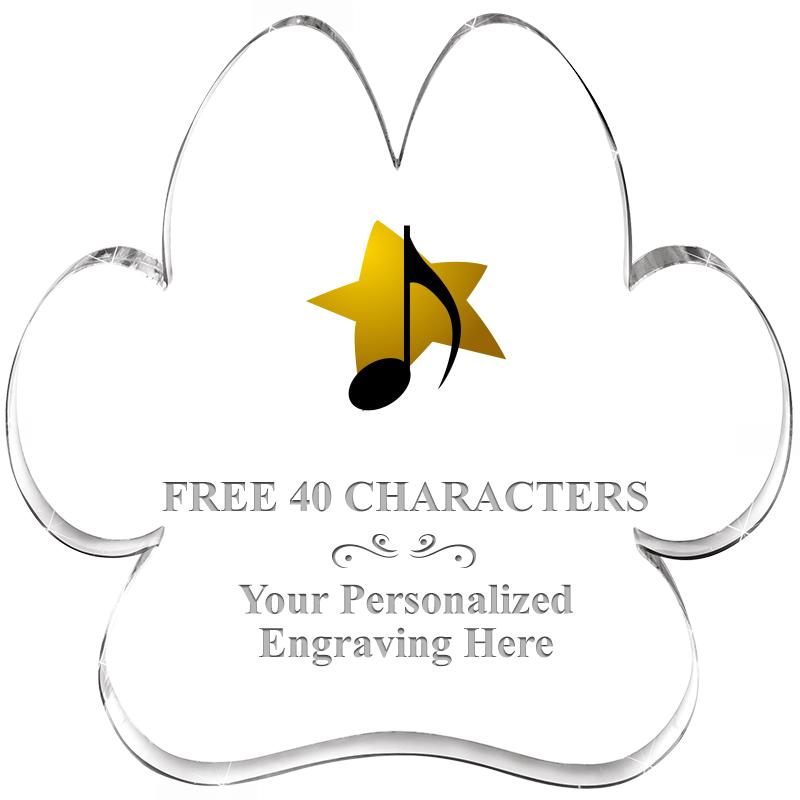 5.8" PAW PRINT ACRYLIC