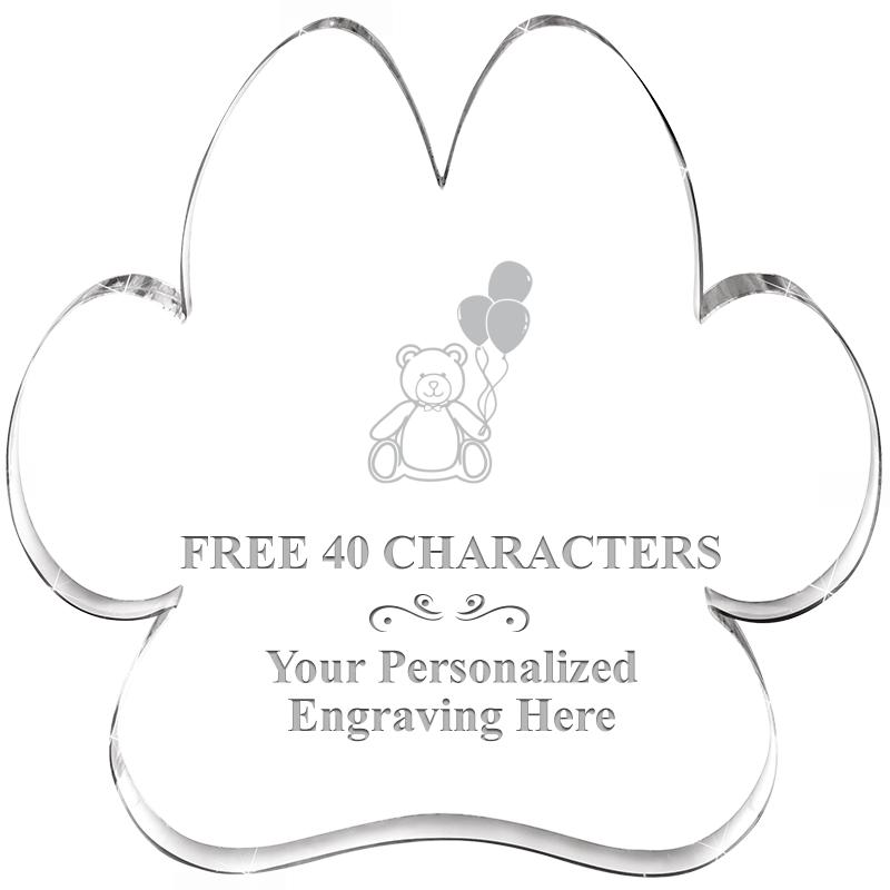 5.8" PAW PRINT ACRYLIC