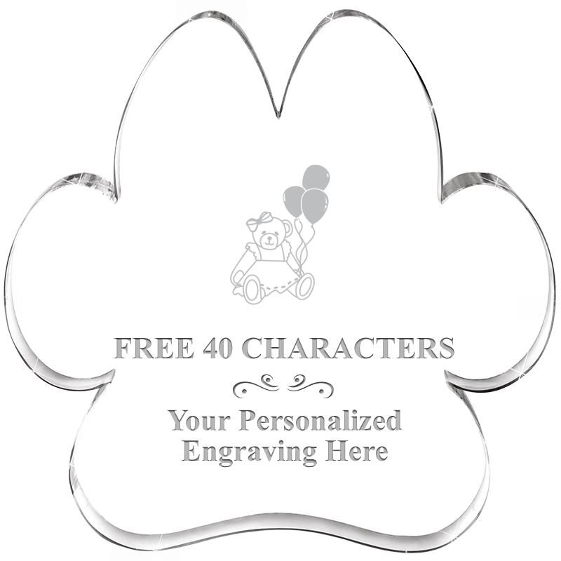 5.8" PAW PRINT ACRYLIC