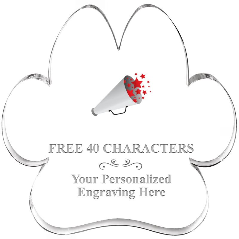 5.8" PAW PRINT ACRYLIC