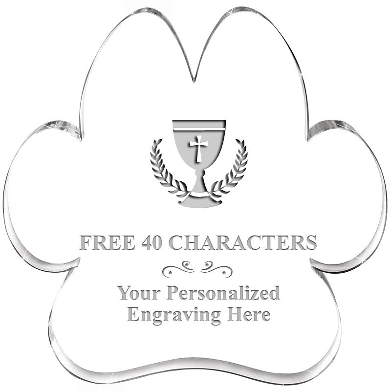 5.8" PAW PRINT ACRYLIC