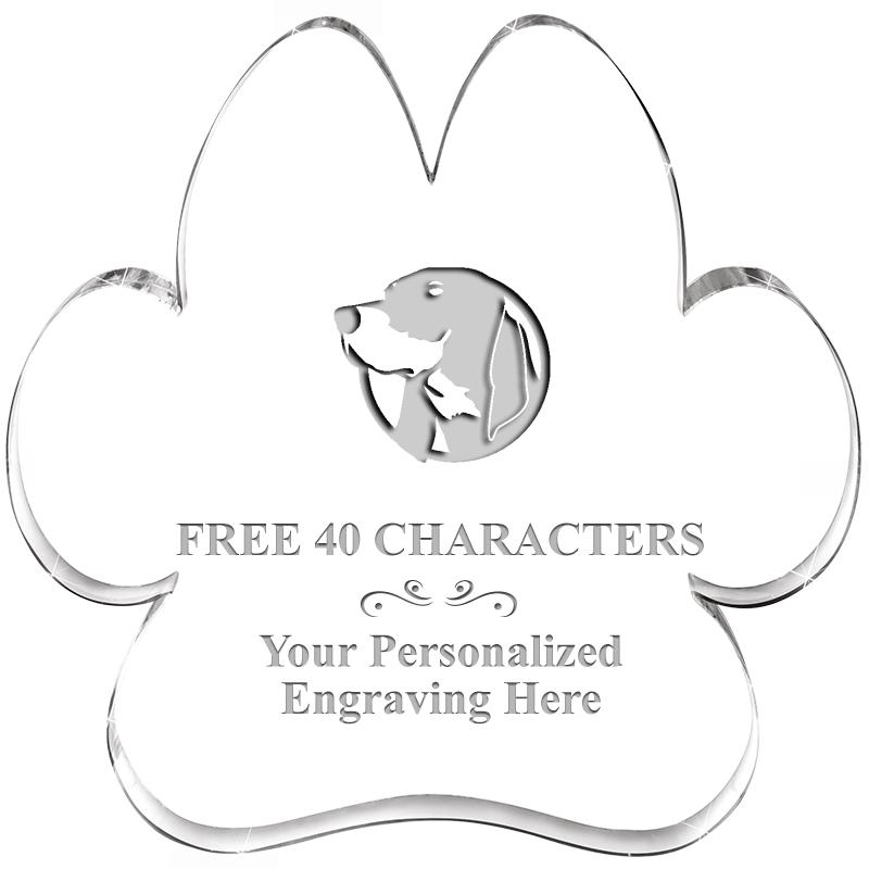 5.8" PAW PRINT ACRYLIC