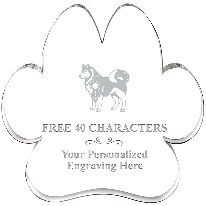 5.8" PAW PRINT ACRYLIC