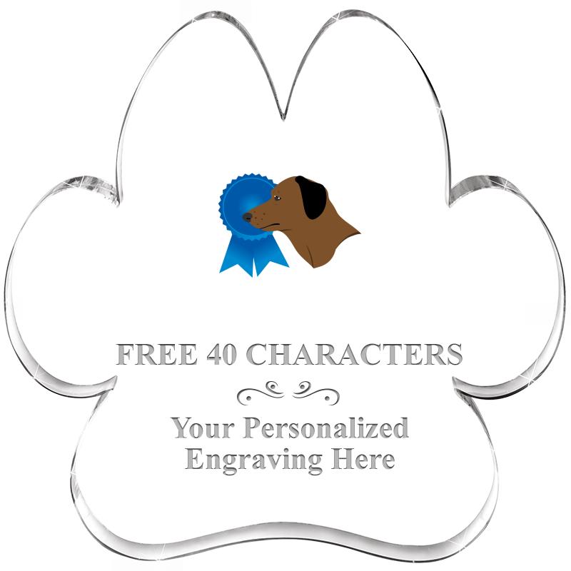 5.8" PAW PRINT ACRYLIC