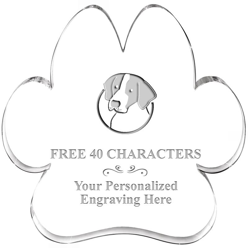 5.8" PAW PRINT ACRYLIC