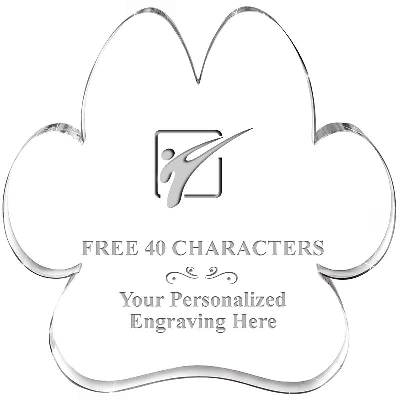 5.8" PAW PRINT ACRYLIC