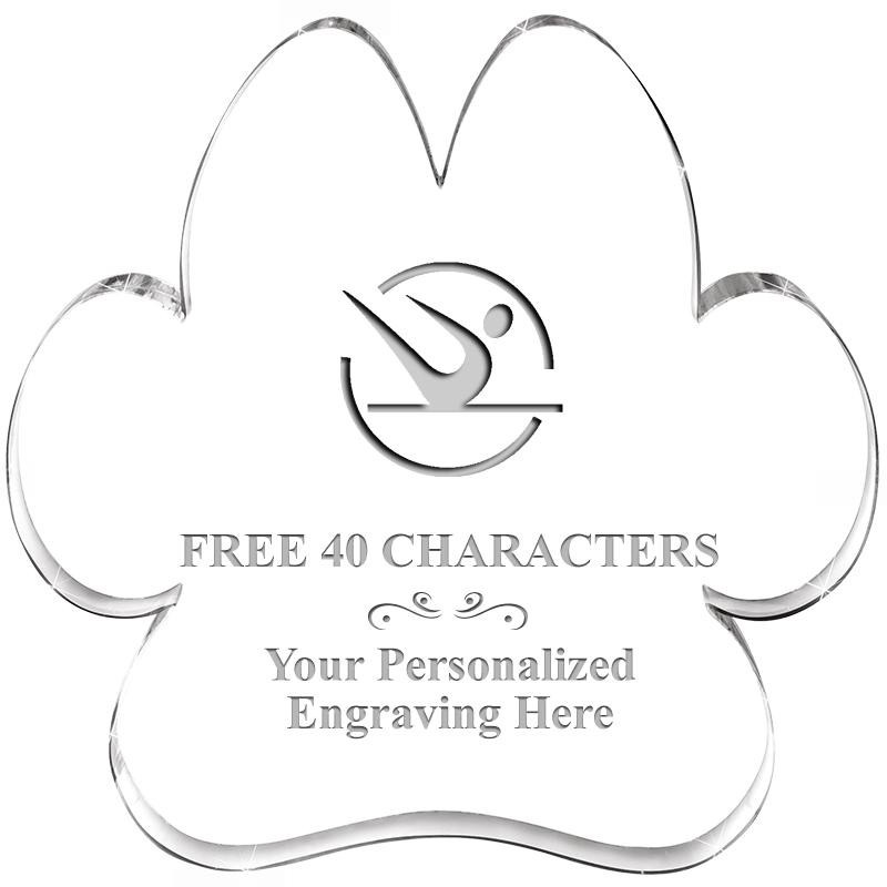 5.8" PAW PRINT ACRYLIC