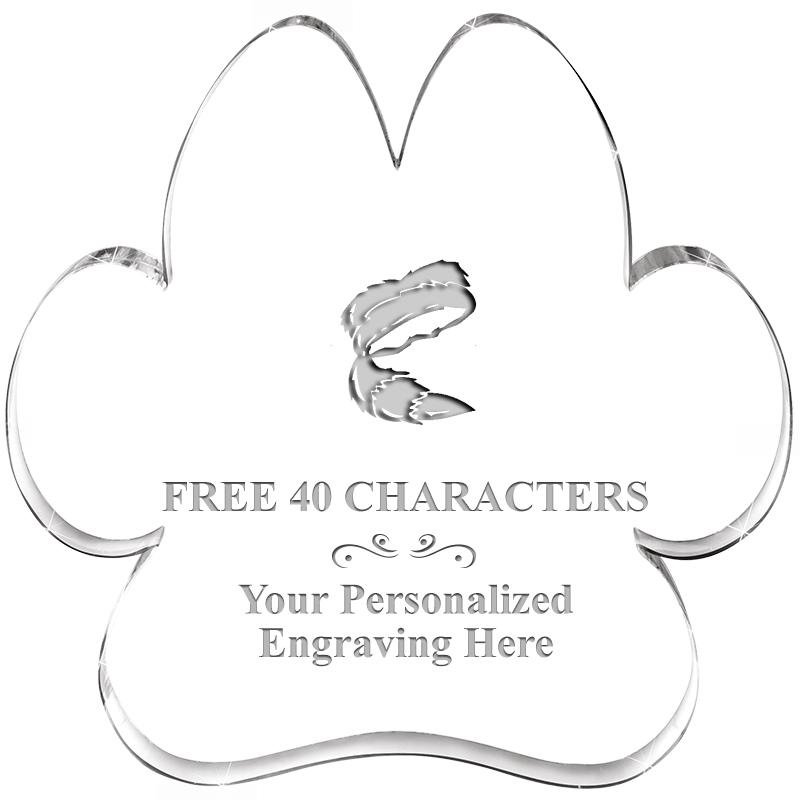 5.8" PAW PRINT ACRYLIC