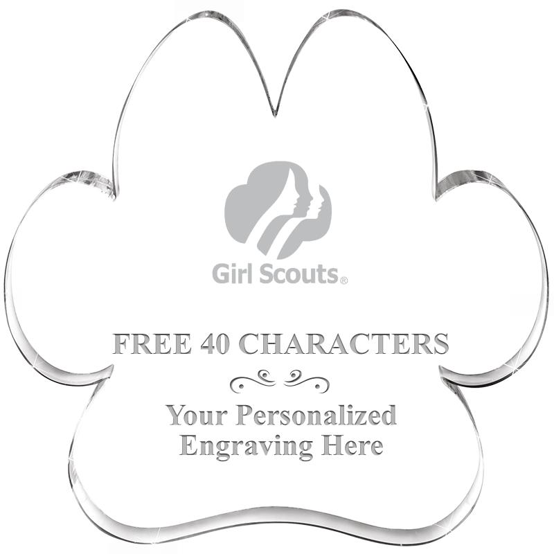 5.8" PAW PRINT ACRYLIC