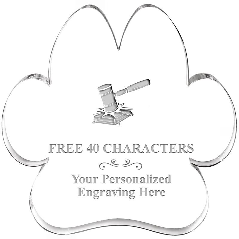 5.8" PAW PRINT ACRYLIC