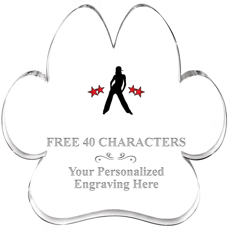 5.8" PAW PRINT ACRYLIC