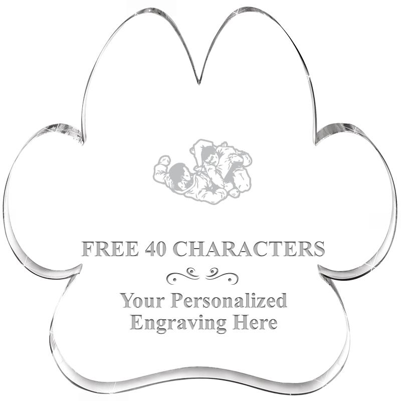 5.8" PAW PRINT ACRYLIC