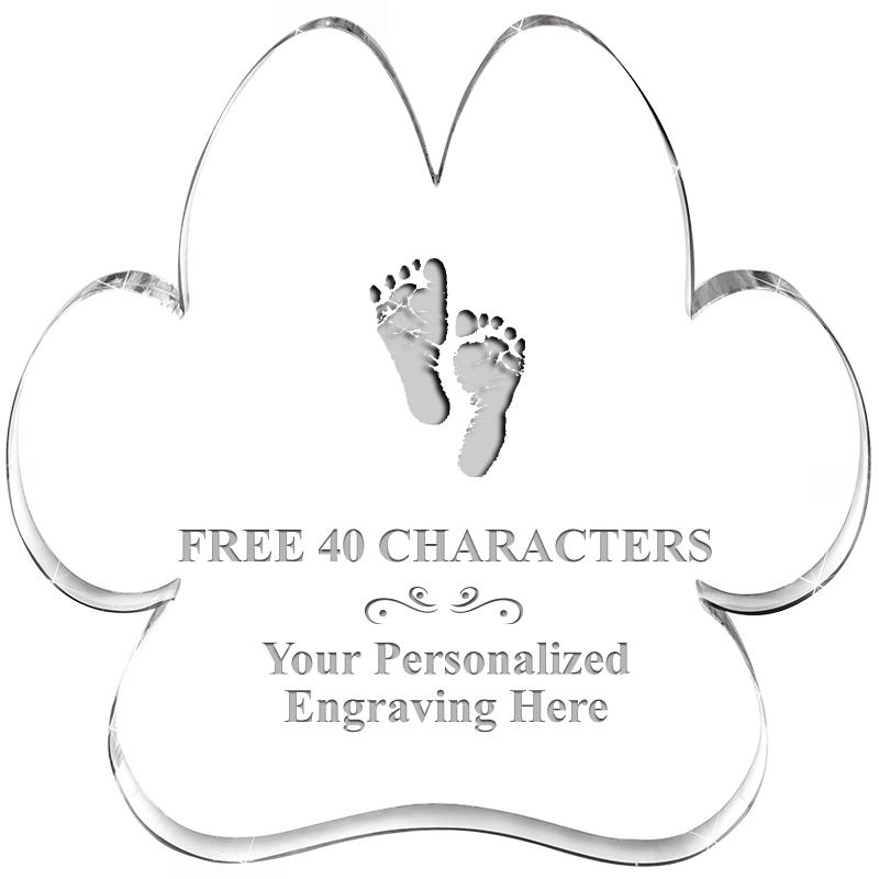 5.8" PAW PRINT ACRYLIC