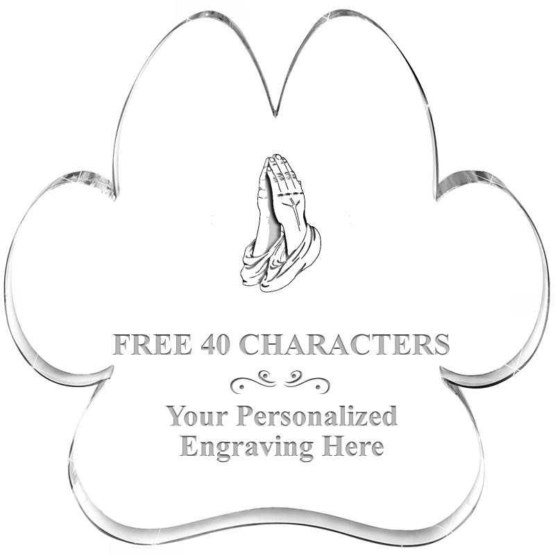 5.8" PAW PRINT ACRYLIC