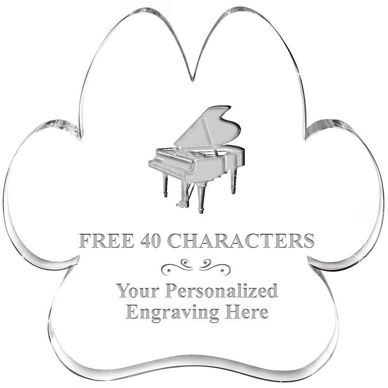 5.8" PAW PRINT ACRYLIC