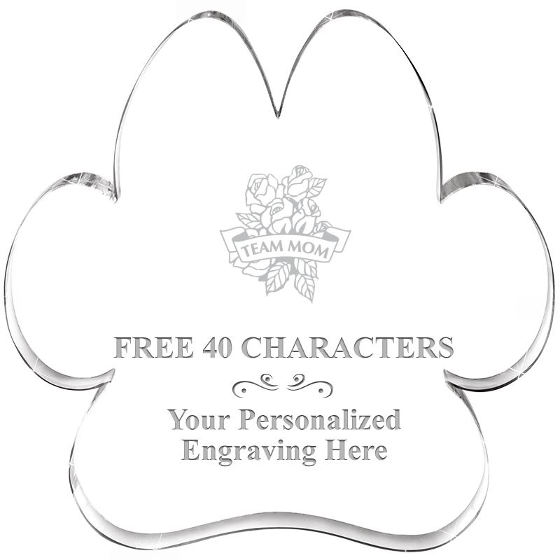 5.8" PAW PRINT ACRYLIC