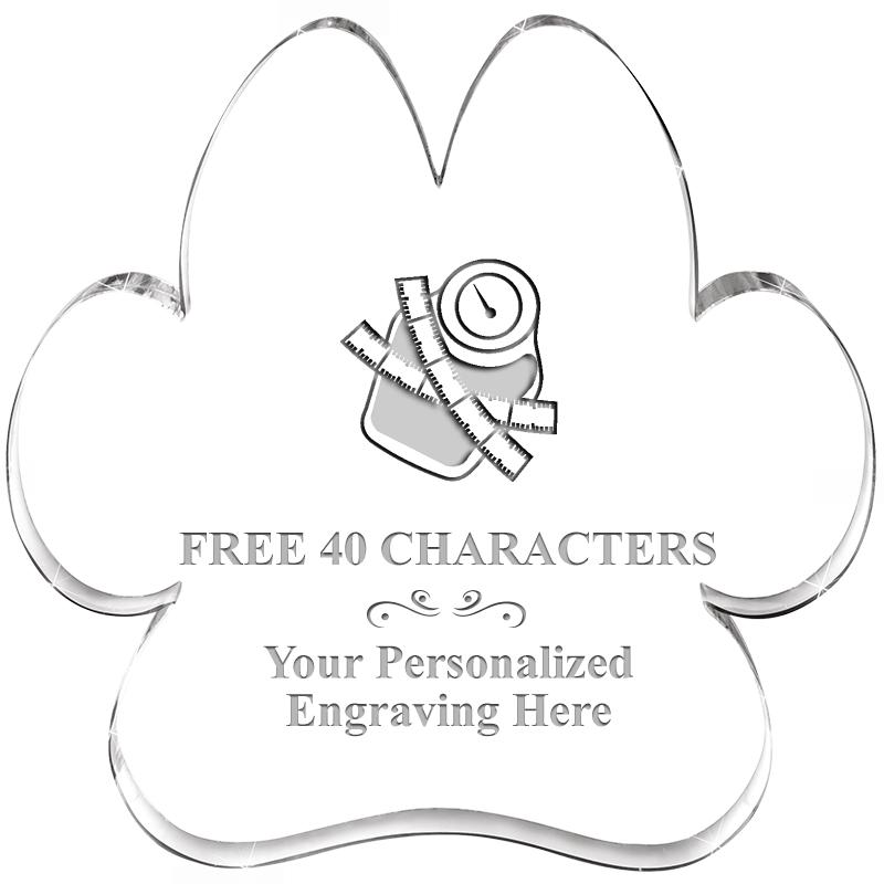 5.8" PAW PRINT ACRYLIC