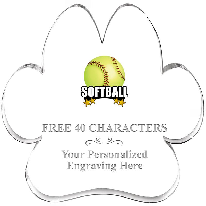 5.8" PAW PRINT ACRYLIC