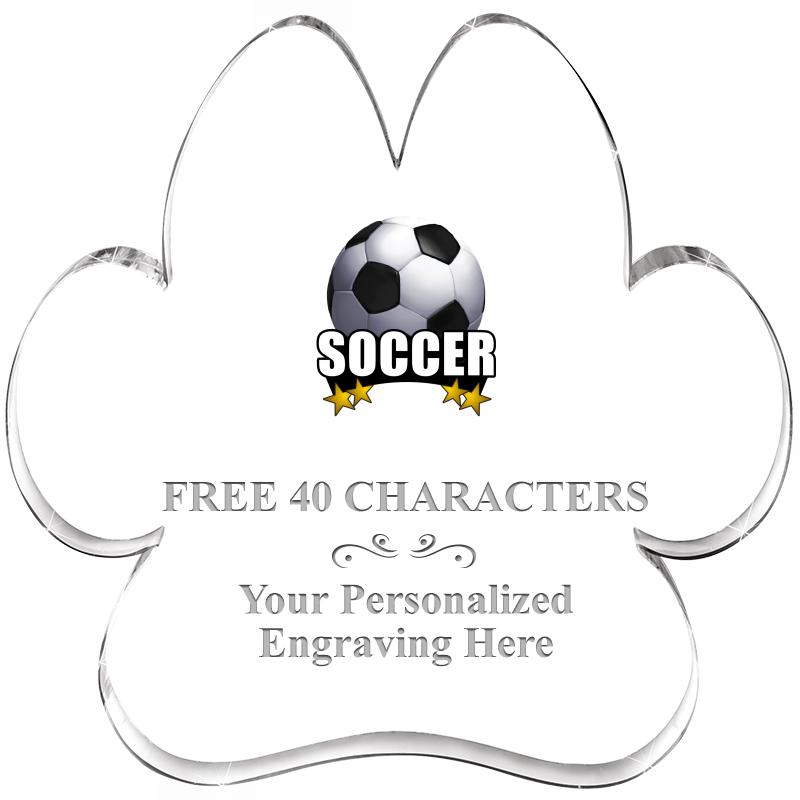 5.8" PAW PRINT ACRYLIC