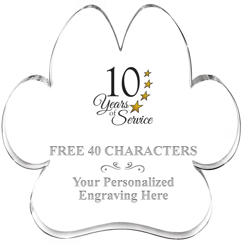 5.8" PAW PRINT ACRYLIC