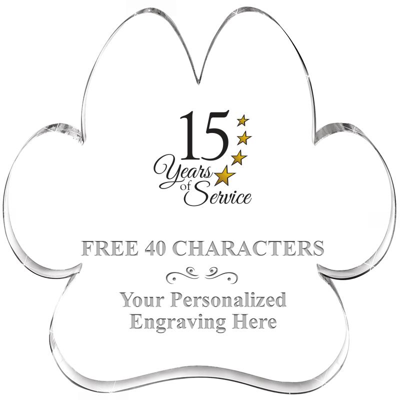 5.8" PAW PRINT ACRYLIC