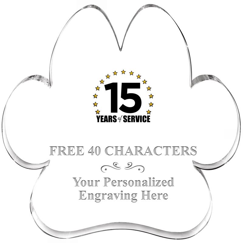 5.8" PAW PRINT ACRYLIC