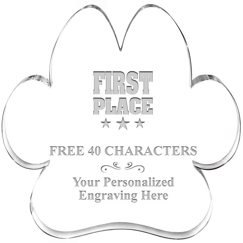 5.8" PAW PRINT ACRYLIC