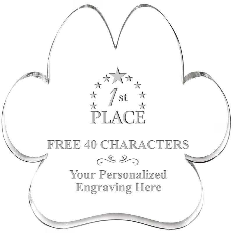 5.8" PAW PRINT ACRYLIC