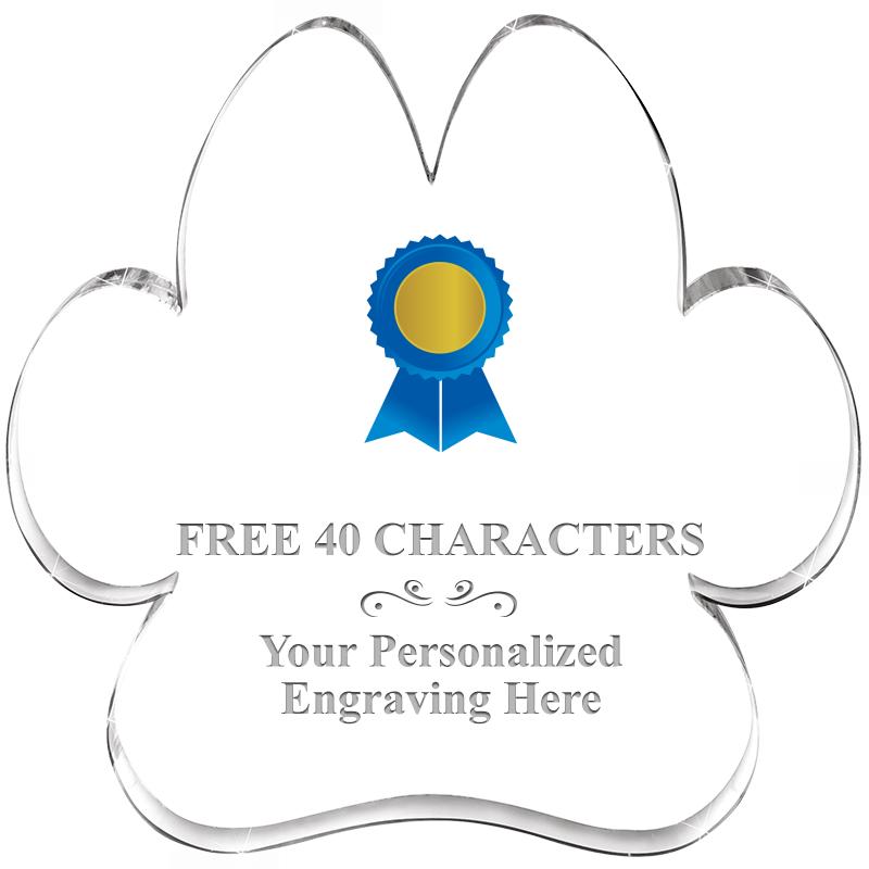 5.8" PAW PRINT ACRYLIC