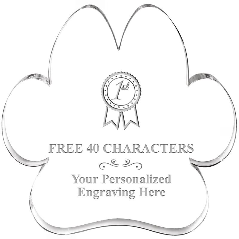 5.8" PAW PRINT ACRYLIC