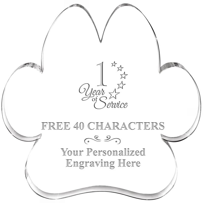 5.8" PAW PRINT ACRYLIC