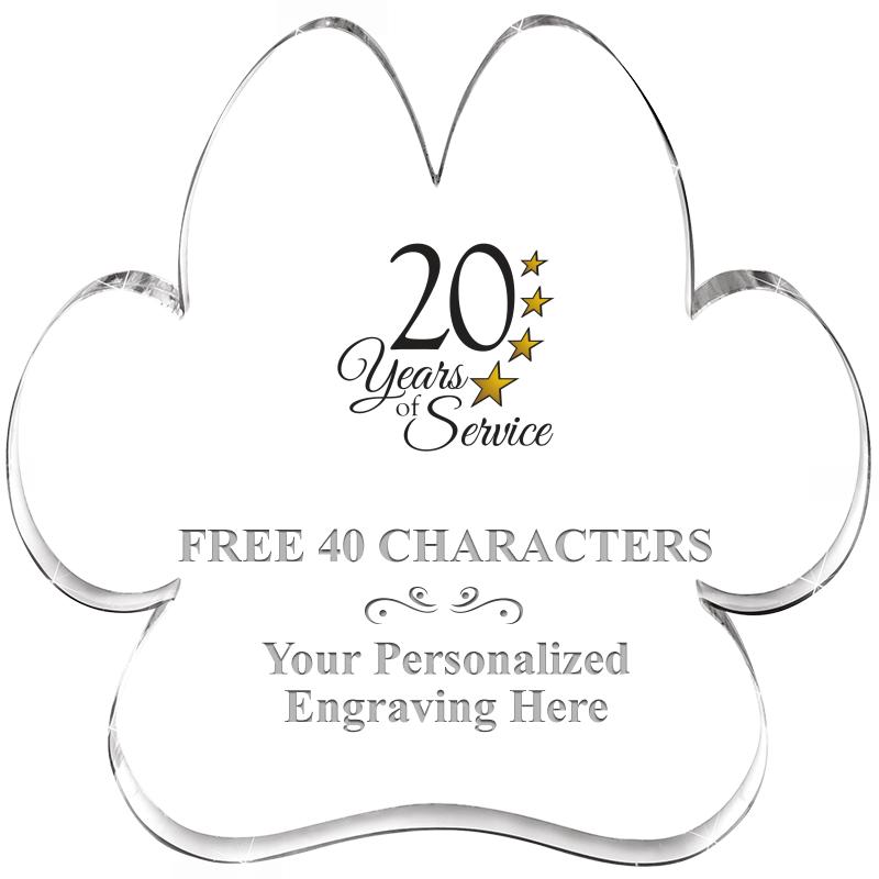 5.8" PAW PRINT ACRYLIC