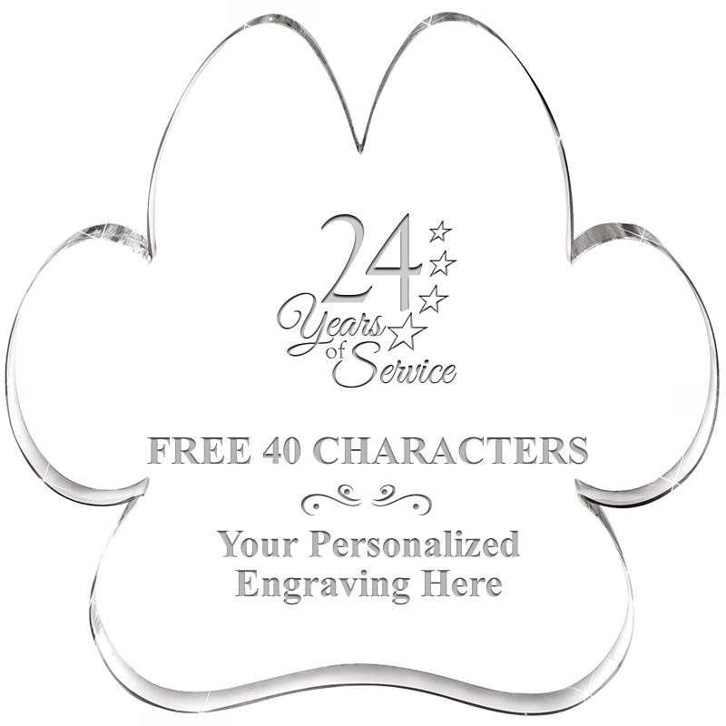 5.8" PAW PRINT ACRYLIC